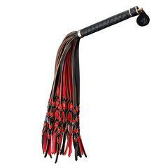 SEVANDA Red & Black Braided Tail Flogger