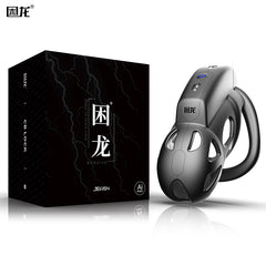 JEUSN Male electric shock Chastity Cage Remote control of mobile app Invisible Lock Lightweight Breathable Cock Cage Device Sex Toys Safe ABS Penis Cage for Men with 3 Sizes Rings,two Keys & Waterproof Copper Lock Core Included