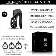 jeusn male chastity cage sex toys discreet sissy femboy chastity cock cage Device Penis Rings Male With 3 Size Men'S Adult Goods