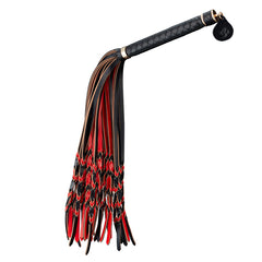 SEVANDA Red & Black Braided Tail Flogger