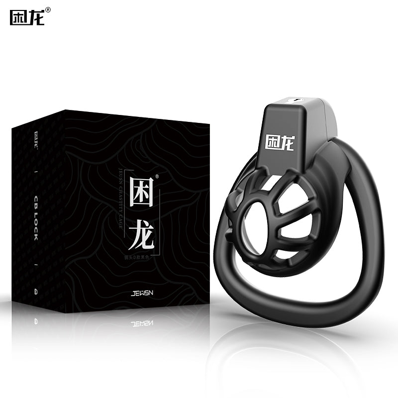 JEUSN Male Pot lid Chastity Cage Invisible Lock Chastity Device Lightweight Breathable Cock Cage Device Sex Toys Safe ABS Penis Cage for Men with 3 Sizes Rings,two Keys & Waterproof Copper Lock